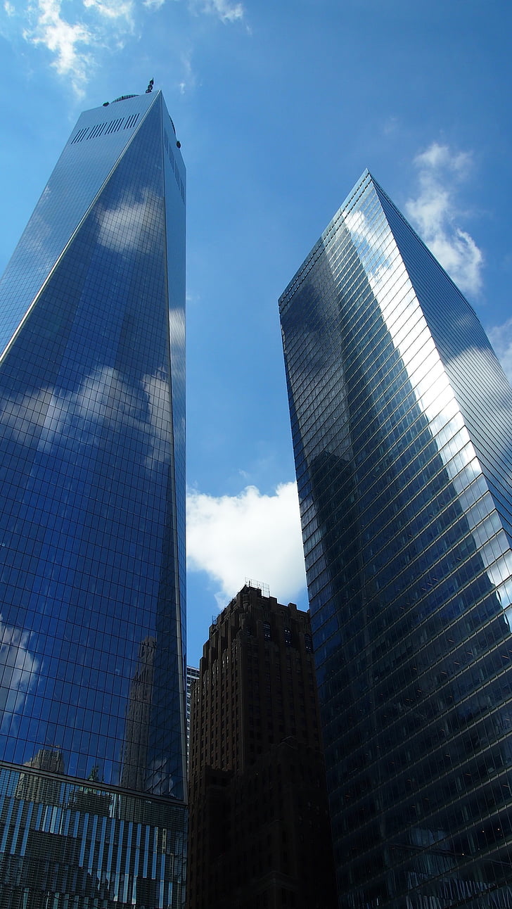 One world trade center, New york, é.-u., attraction touristique, verre, Skyline, World trade center