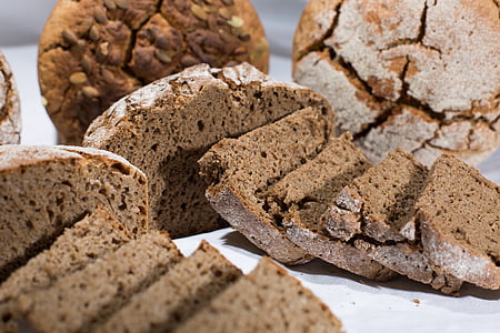 bread, rye, grey, nutrition, bakery, healthy, food