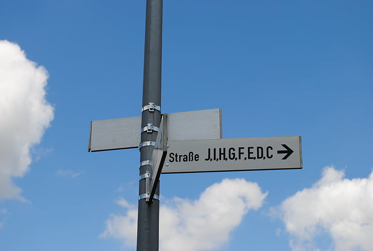 Vall de gestió, kevenhuell, signe del carrer, noms de carrers, Baviera, Alta Baviera