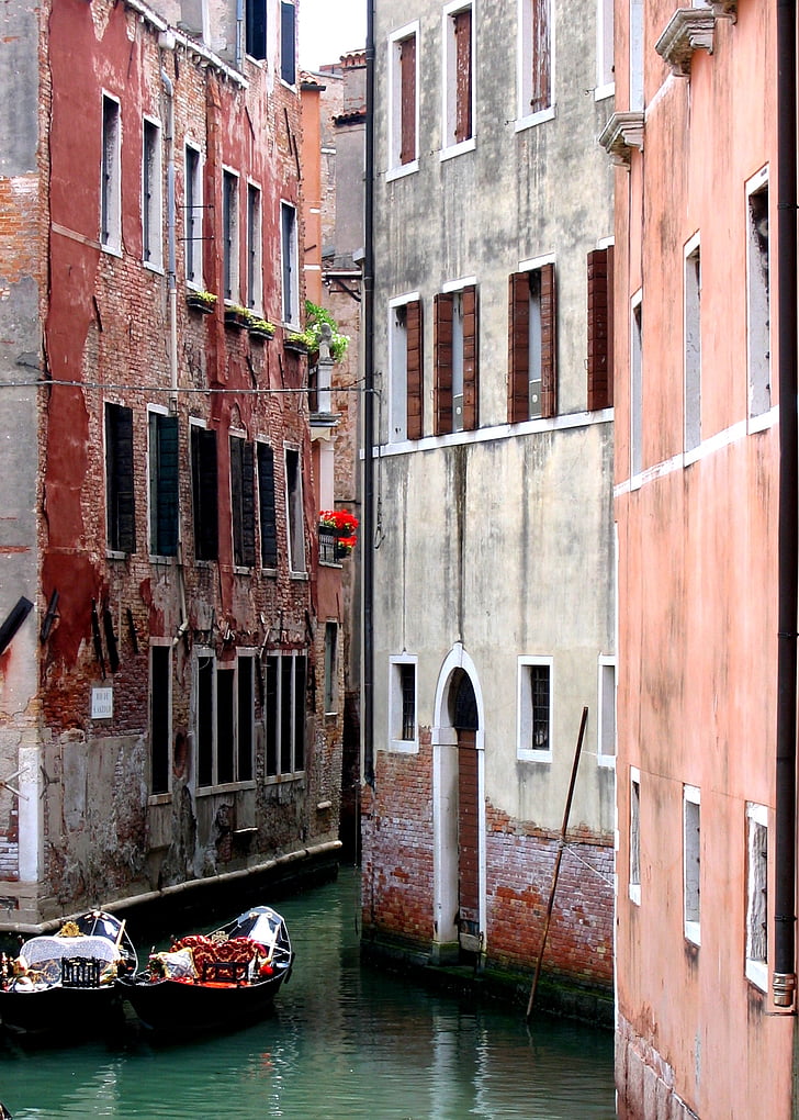 Venesia, Italia, saluran, gondola