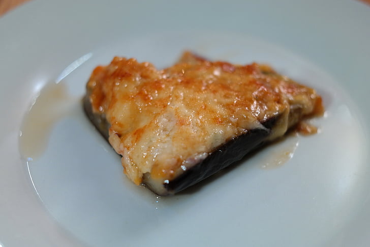 eggplant, before dining, food, scalloped, cheese, eat, delicious