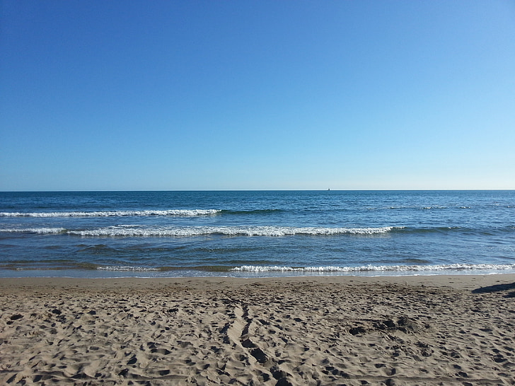 praia, mar, areia, Mediterrâneo