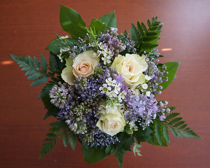 congratulation, corsage, roses, flowers, lilac, harsokukka, birthday