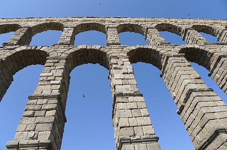 Segovia, Spania, akvedukt, gamle, arkitektur, monument, spansk