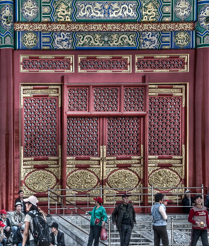 Pekin, Peking, verboden stad, deur, China