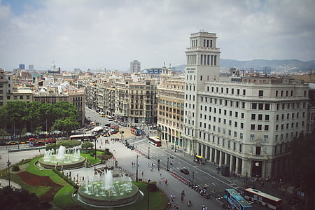 Barcelona, Spanje, stad, grijs, het platform, lijn