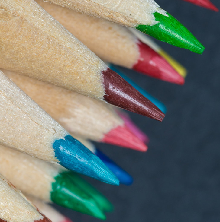 crayons de couleur, couleurs, lignes, bois, Forest, instrument, écriture