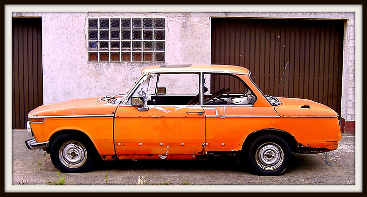 BMW, arancio, Palatinato, Neustadt an der Weinstrasse, auto Palatina
