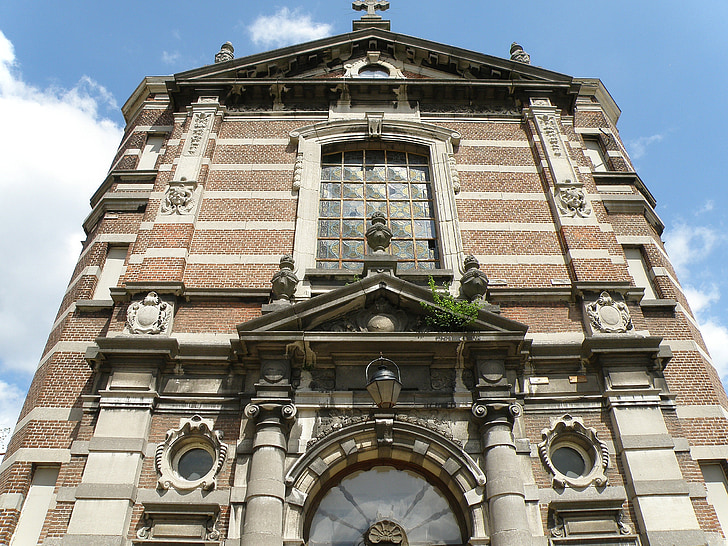 Antwerpen, militair Kórház, Belgium, homlokzat, épület, külső, történelmi