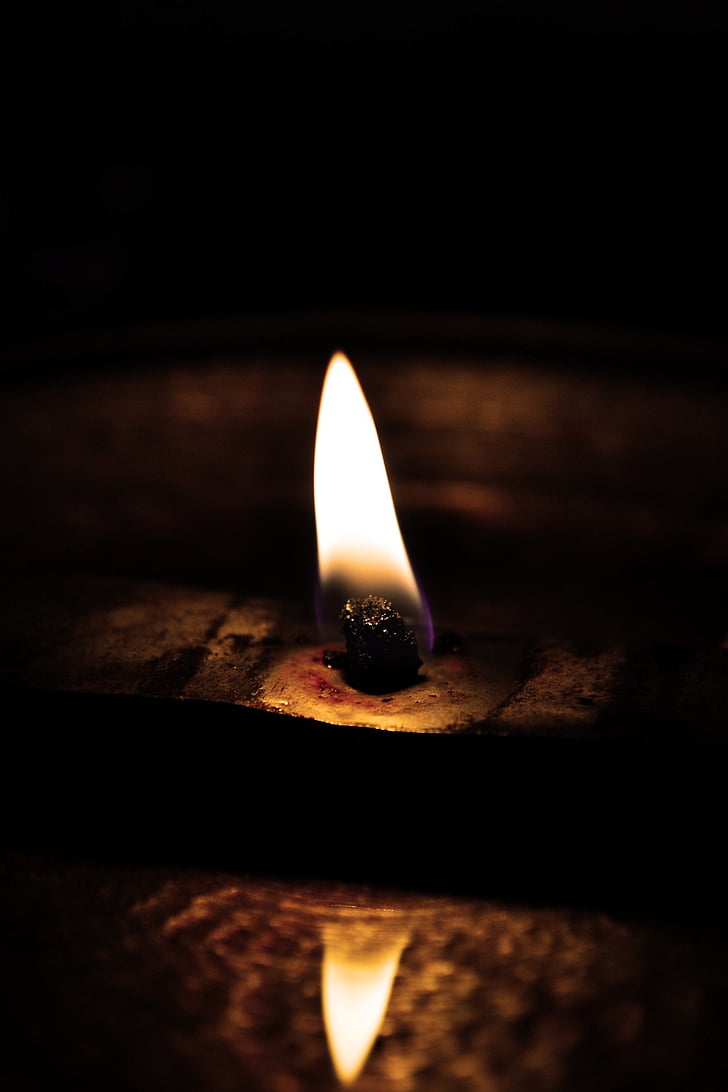 flame, temple lamp, oil lamp, oil, light, reflexion sri lanka, mawanella
