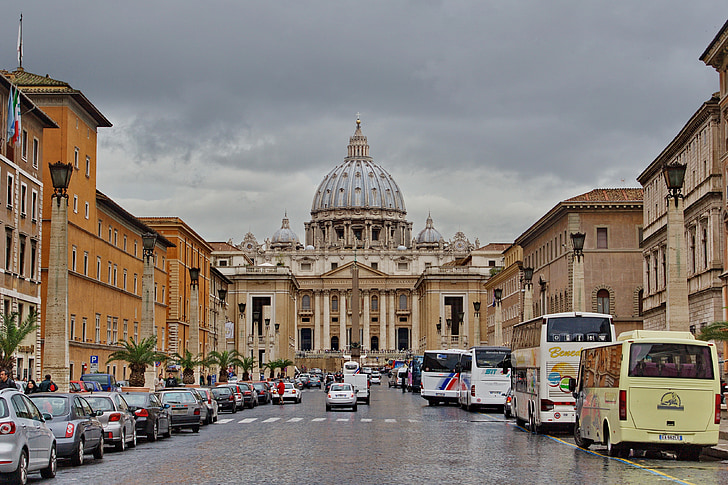 rome, vatican city, saint peter's cathedral, basilica, church, italy