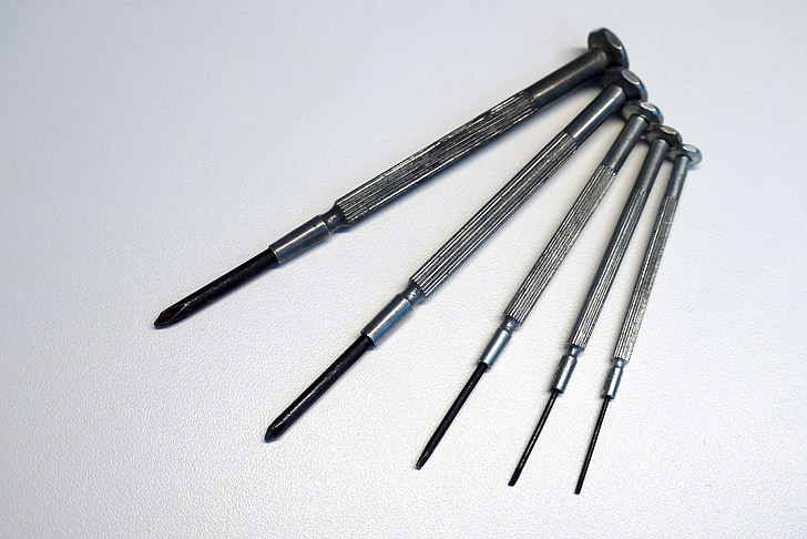 screwdriver, screws, iron, macro, tools, metallic, tool