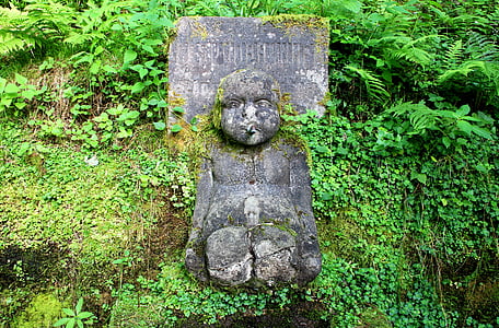 Brunnen, Statue, Abbildung, Wasserspiel, Stein, Wald, Dschungel