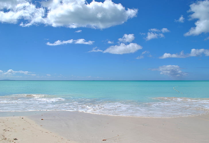 Antigua, Karaiby, egzotyczne, morze, wakacje, marzenie, Plaża