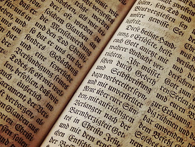Bíblia, página do livro, fonte, textura, plano de fundo, livro, texto