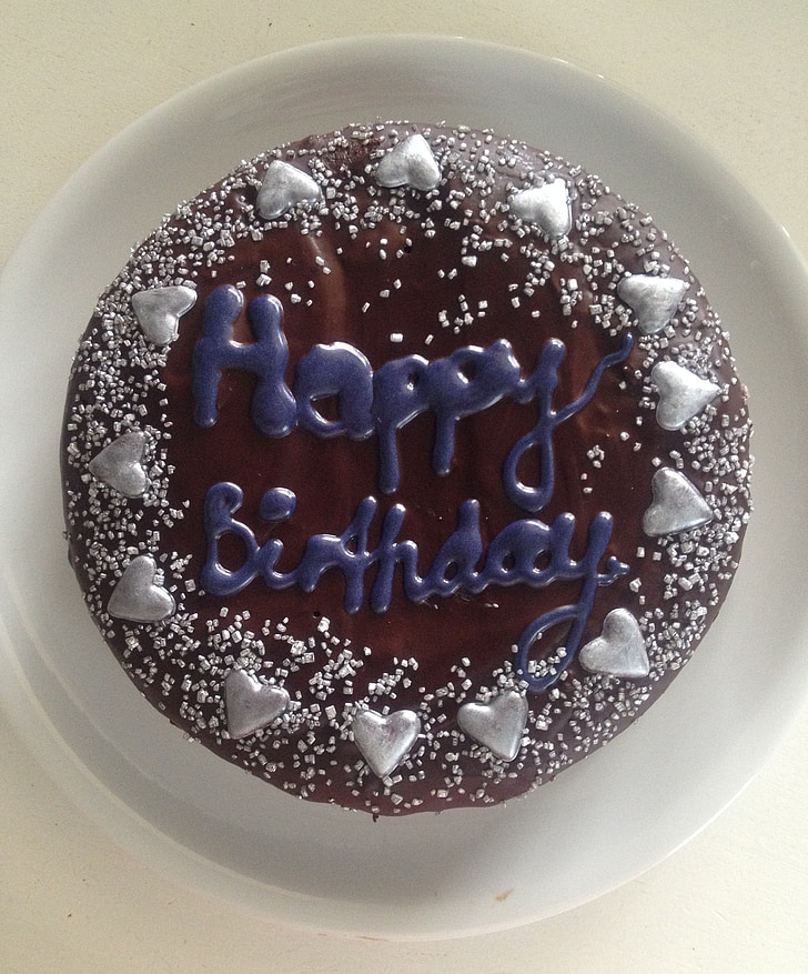 Rođendanska torta, torta, čokolada, rođendan, festivala, Proslava, marcipan