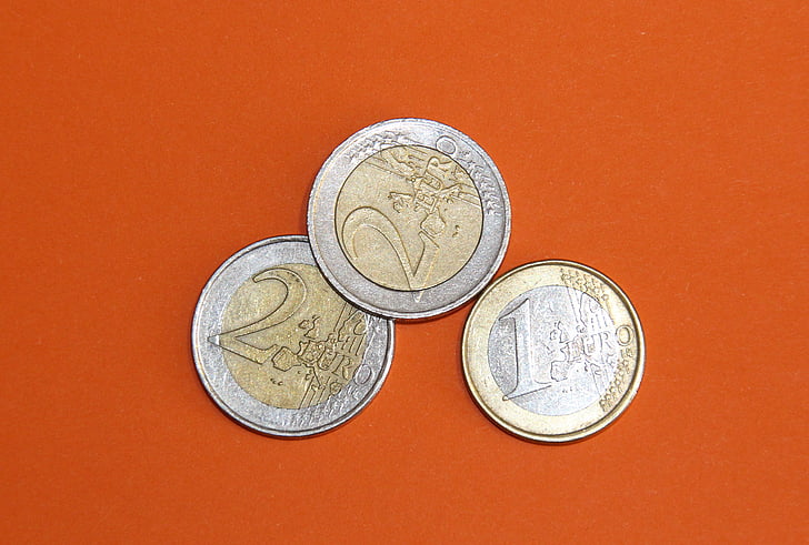 Euro, argent, pièces de monnaie, Finance, enregistrer, pièces en euro, trésorerie