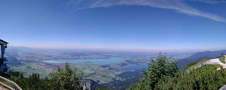 Tegelberg, panoráma, hegyi állomás, Schwangau, hegyi, természet, Scenics