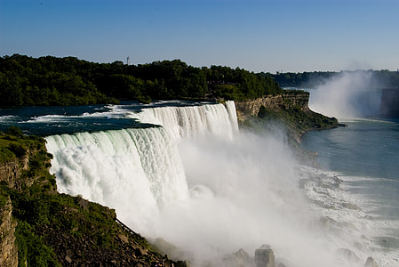 Niagara, Falls, naturen, floden, vatten, landskap, dimma