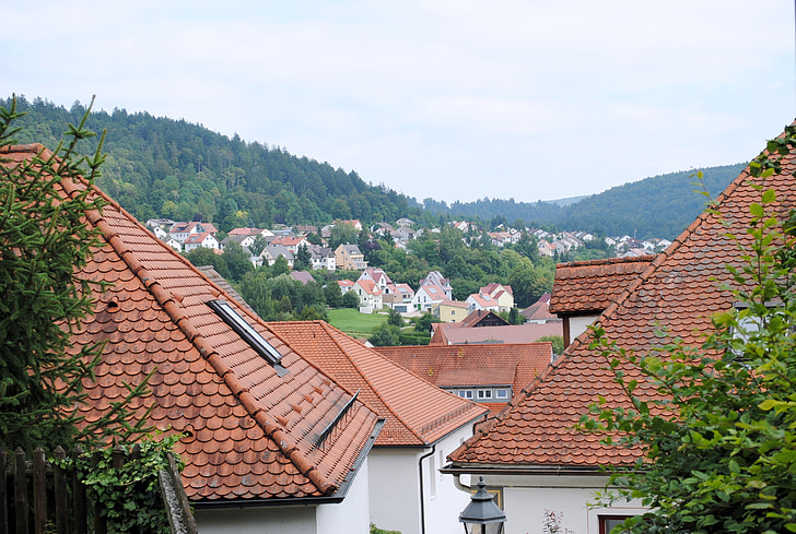 Greding, Altmühl valley, Middeleeuwen, historische stad, weergave