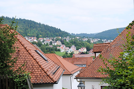Greding, Lembah Altmühl, abad pertengahan, kota bersejarah, pemandangan