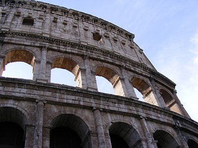 Coliseum, Rooma, arkkitehtuuri, rauniot, antiikin, Italia, Maamerkki