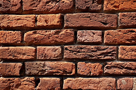 mattone, parete, muro di mattoni, muro di mattoni rosso, mattone rosso, costruzione, costruzione