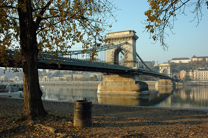híd, Budai, Pest, Budapest, folyó, Magyarország, tőke
