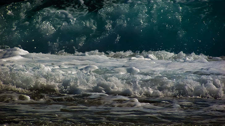 làn sóng, đập, phun, bọt, bong bóng, tôi à?, Bãi biển