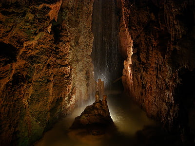 Jaskinia, Grota, skały, Natura, światło, nie ma ludzi, pomieszczeniu