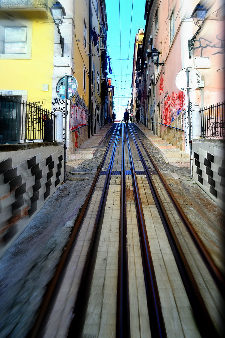 Трамвайная линия, Лиссабон, путешествия, Трамвай, Исторический, трек