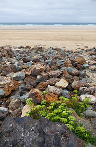 Penhale sables, Cornwall, paysage, Baie, bleu, la Grande-Bretagne, Britannique