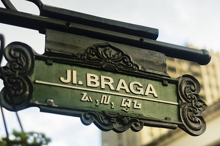 Braga-Straße, Braga, Straßenschild