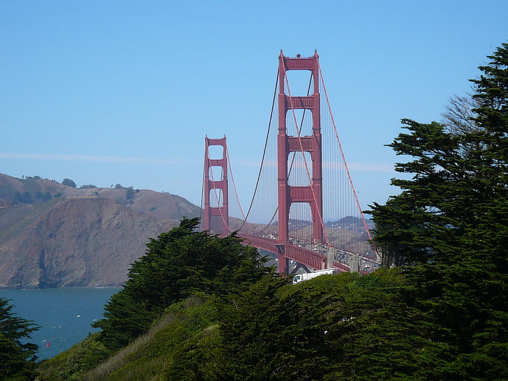 Golden gate, San francisco, USA, Golden gate-bron, hängbro, Kalifornien, Bridge