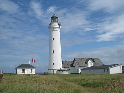 maják v meste hirtshals, Dánsko, dánčina, Lighthouse, Hirtshals, Sky, Nordic