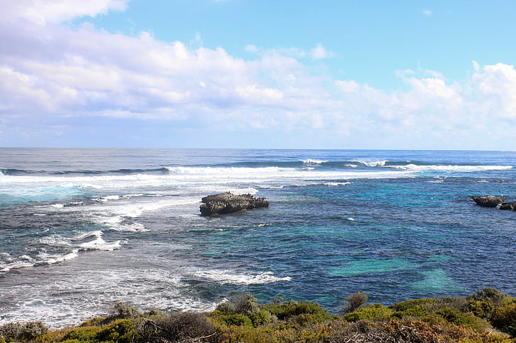 rottness ostrov, Perth, Já?, Austrálie, modrá, pláž, Příroda