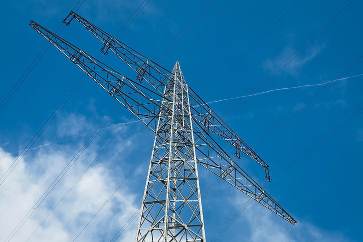 current, strommast, power line, electricity, energy, high voltage, pylon