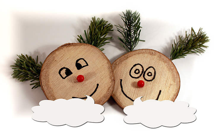 õhupallid, õhupall, nägu, naerma, puit, arvud, jõulud