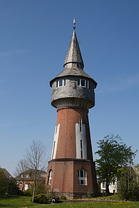 water tower, husum, building, landmark