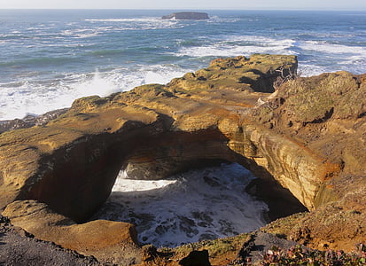 Oregon, rocas, Rocky, formación, cantos rodados, Scenic, mar