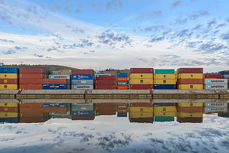 konteiner, Port, konteinerterminal, konteiner-platvormi, kauba käitlemine, konteinerite, Neckar