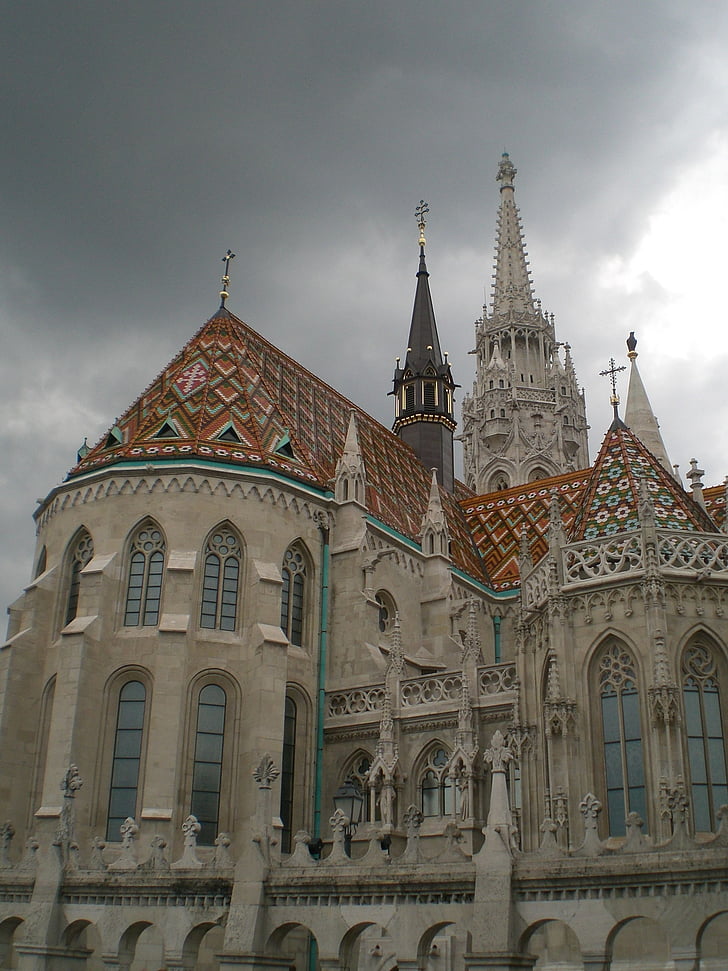 Kościół Macieja, Kościół, Budapeszt, matthias Węgier z łóżkiem typu king-size, płytki, religia, religijne