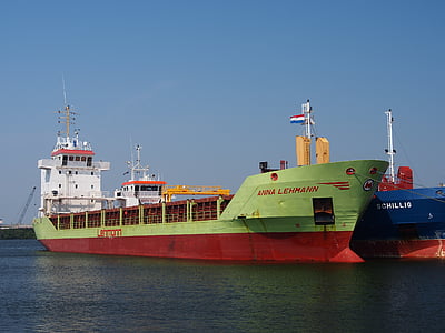 Анна Леманн, корабль, Порт, Амстердам, судно, гавань, контейнерные перевозки