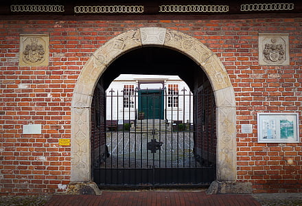 ingresso, Archway, obiettivo, parete, arco, vecchio, architettura