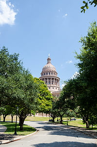 Austin, Texas, Estados Unidos, Capitol, América, Capitolio de Texas, árboles