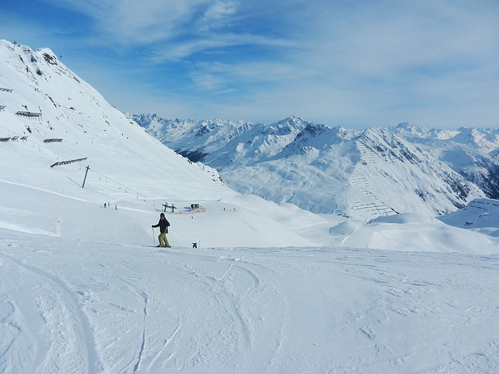 Vorarlberg, Kayak, Outlook, Yalnız, Kayak, sürücü, Pist