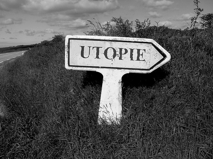 utopie, země, sen, podepsat