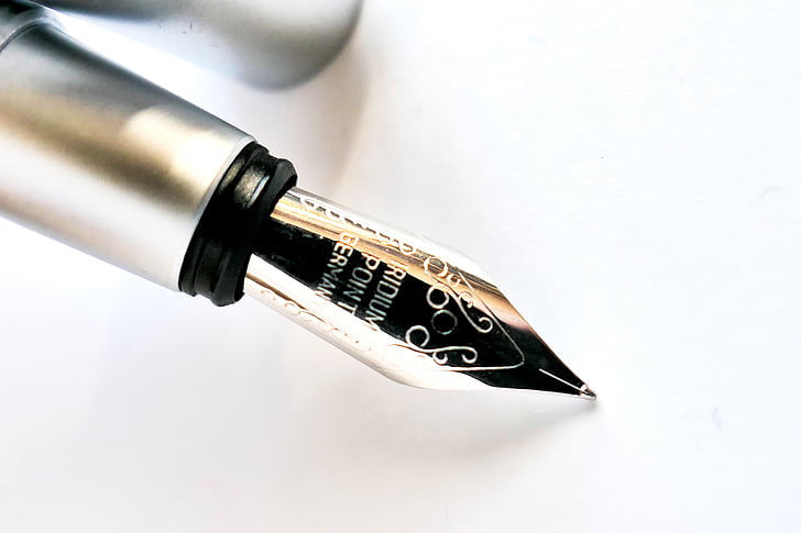 filler, fountain pen, writing implement, ink, leave, writing tool, black
