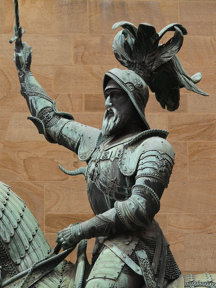 Reiter, rytterstatue, monument, Eberhard i, eldste, Stuttgart, statuen