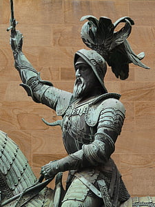 Reiter, jojimo statula, paminklas, Eberhard atskleidė, vyresnysis, Štutgartas, statula